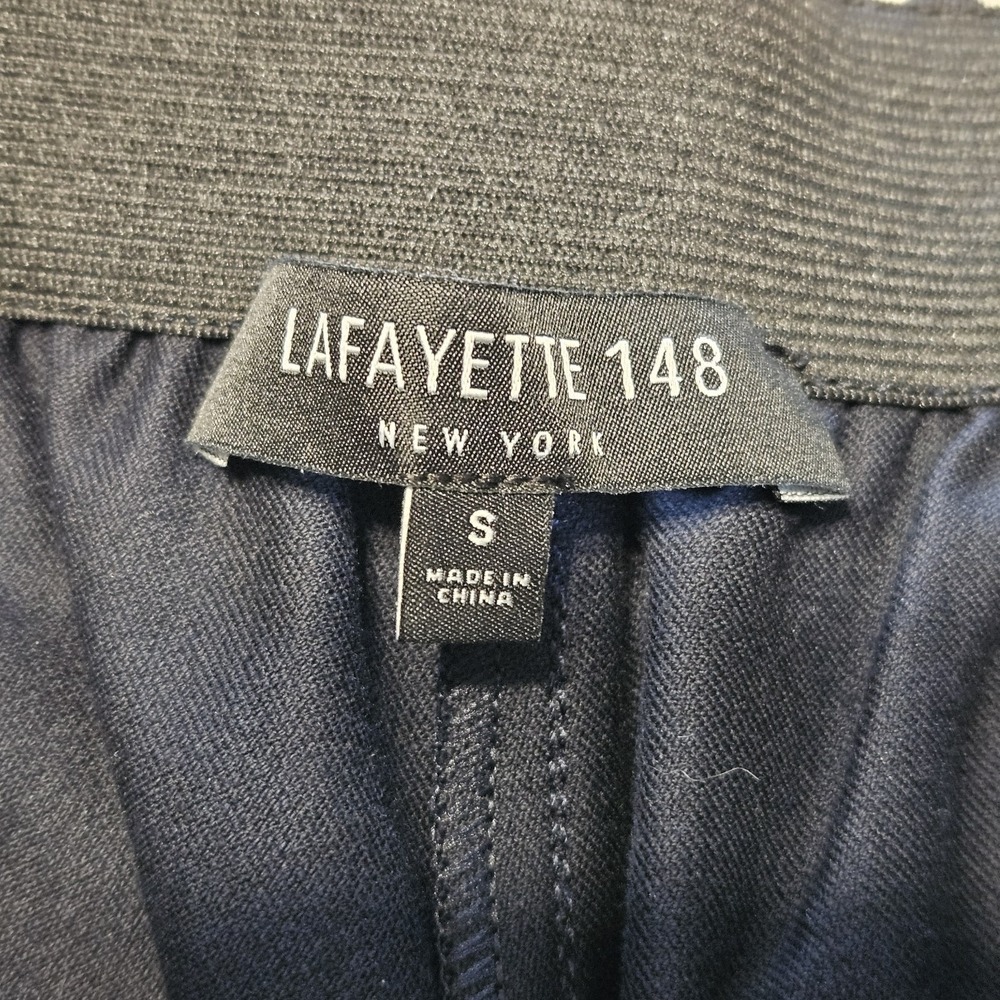 Lafayette 148 New York‎ Gramercy Acclaimed Stretch Pants Side Zip Small Raw Hem - Picture 4 of 7